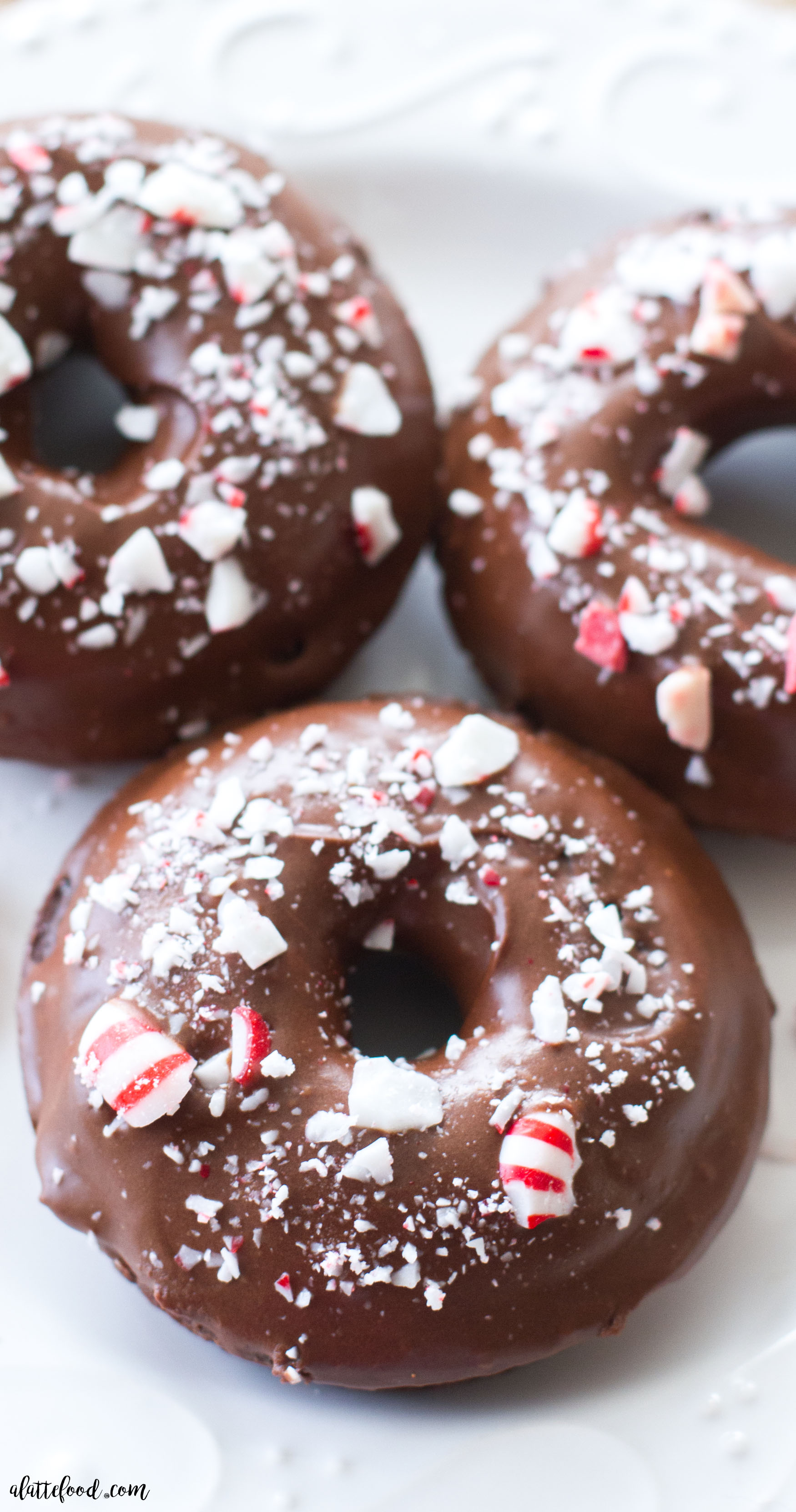 Baked Peppermint Mocha Donuts