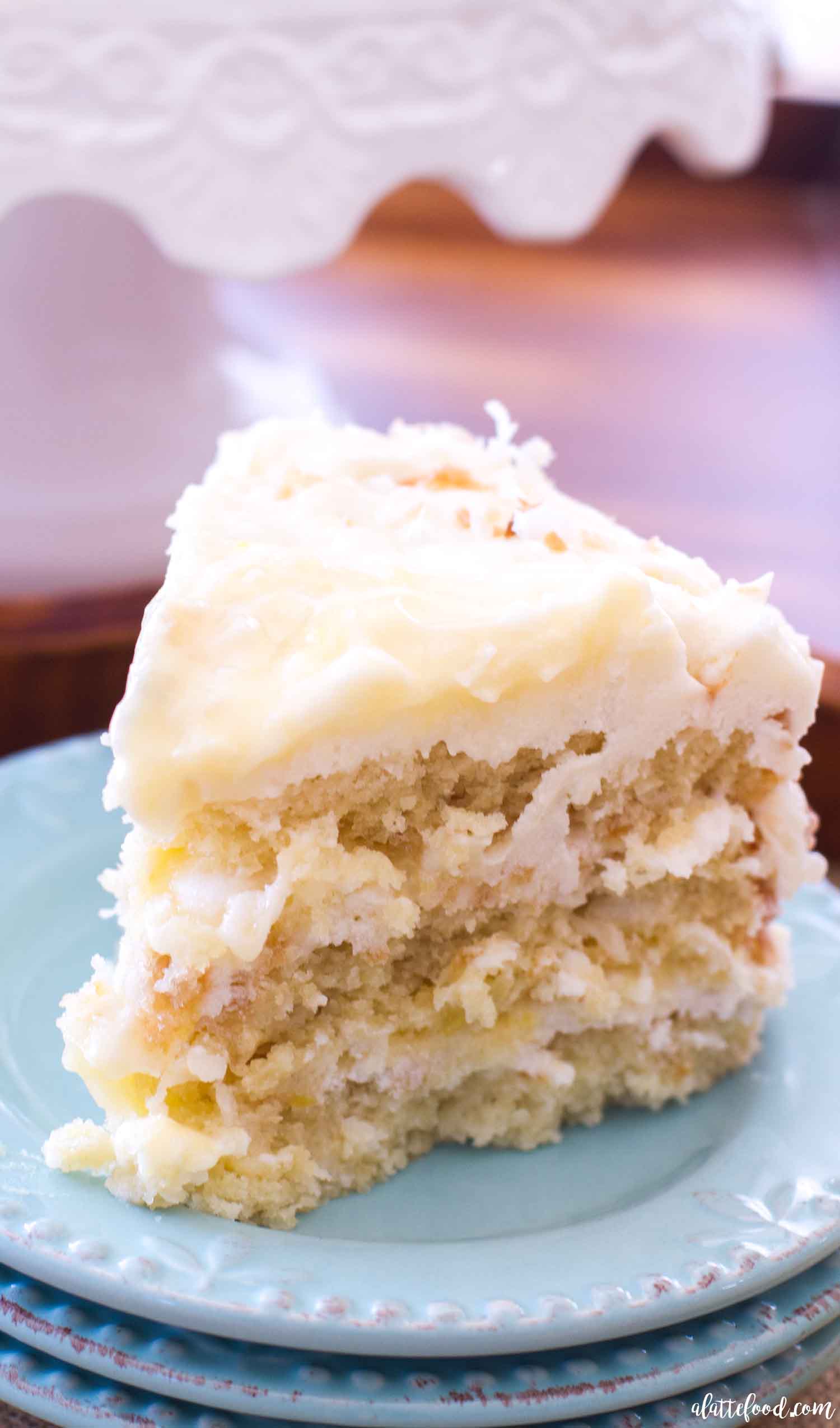 Lemon Coconut Cake - A Latte Food