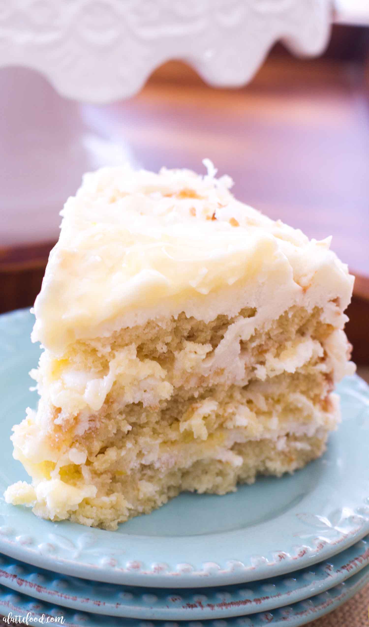 Lemon Coconut Cake - The Itsy-Bitsy Kitchen