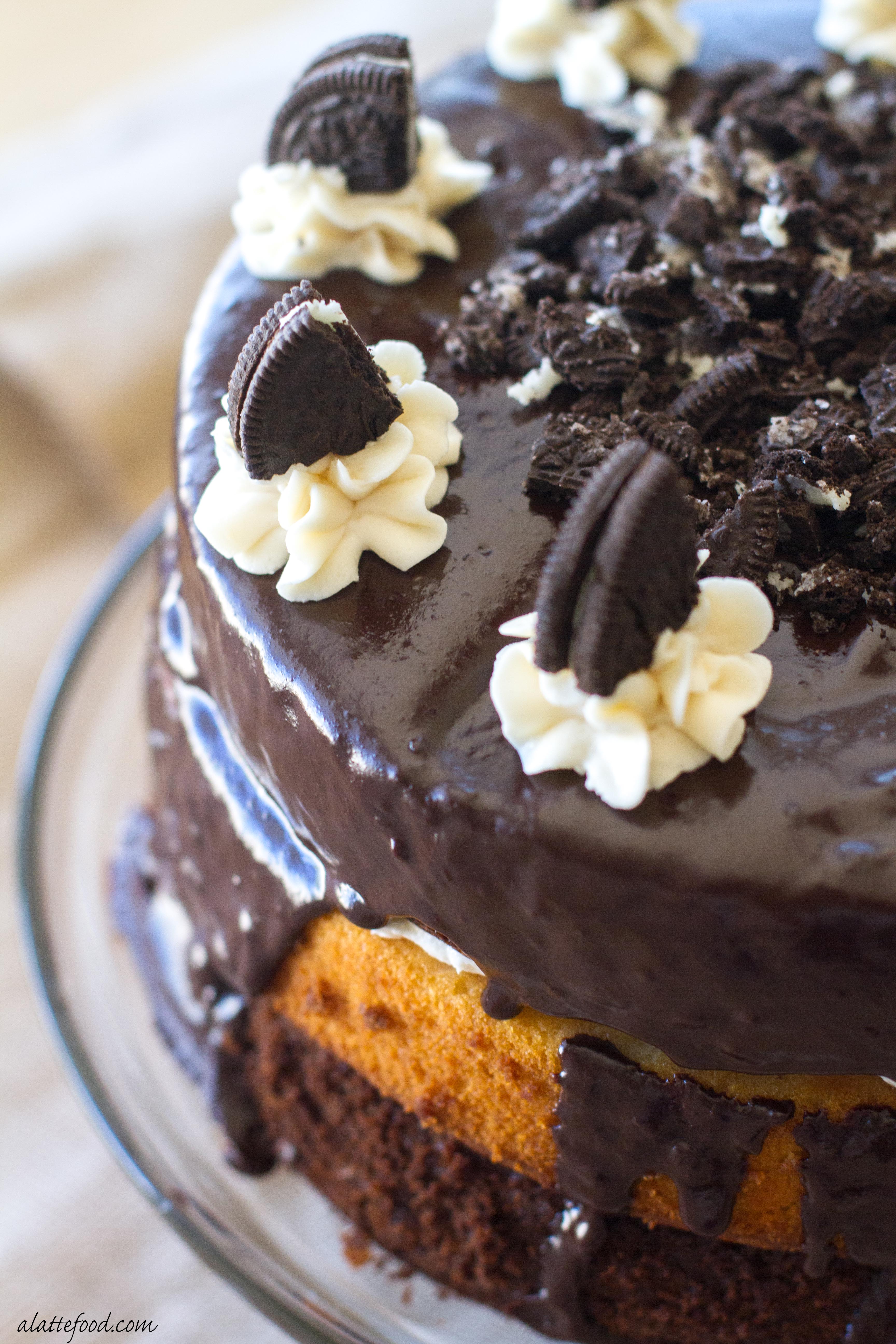 {Triple Layer} Cookies And Cream Oreo Cake