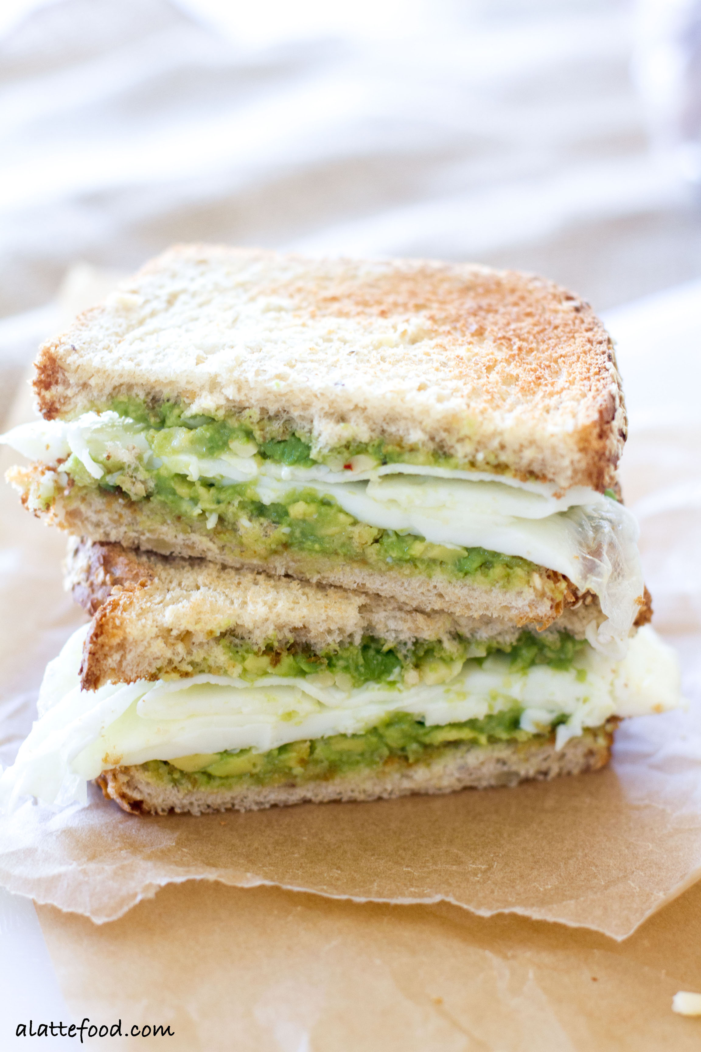 Egg White And Avocado Breakfast Sandwich - A Latte Food