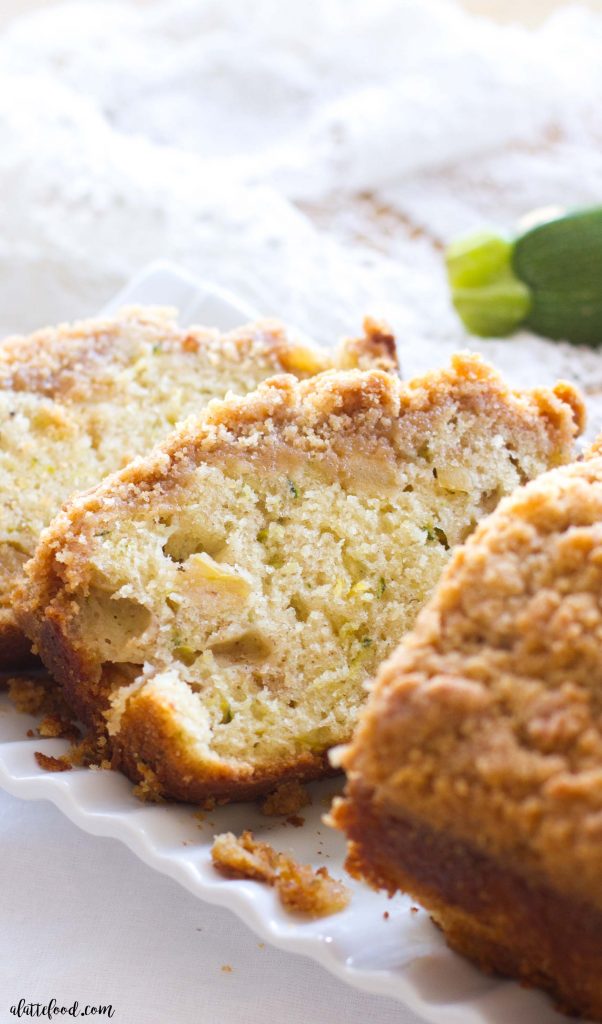 Zucchini Apple Crumb Bread - A Latte Food