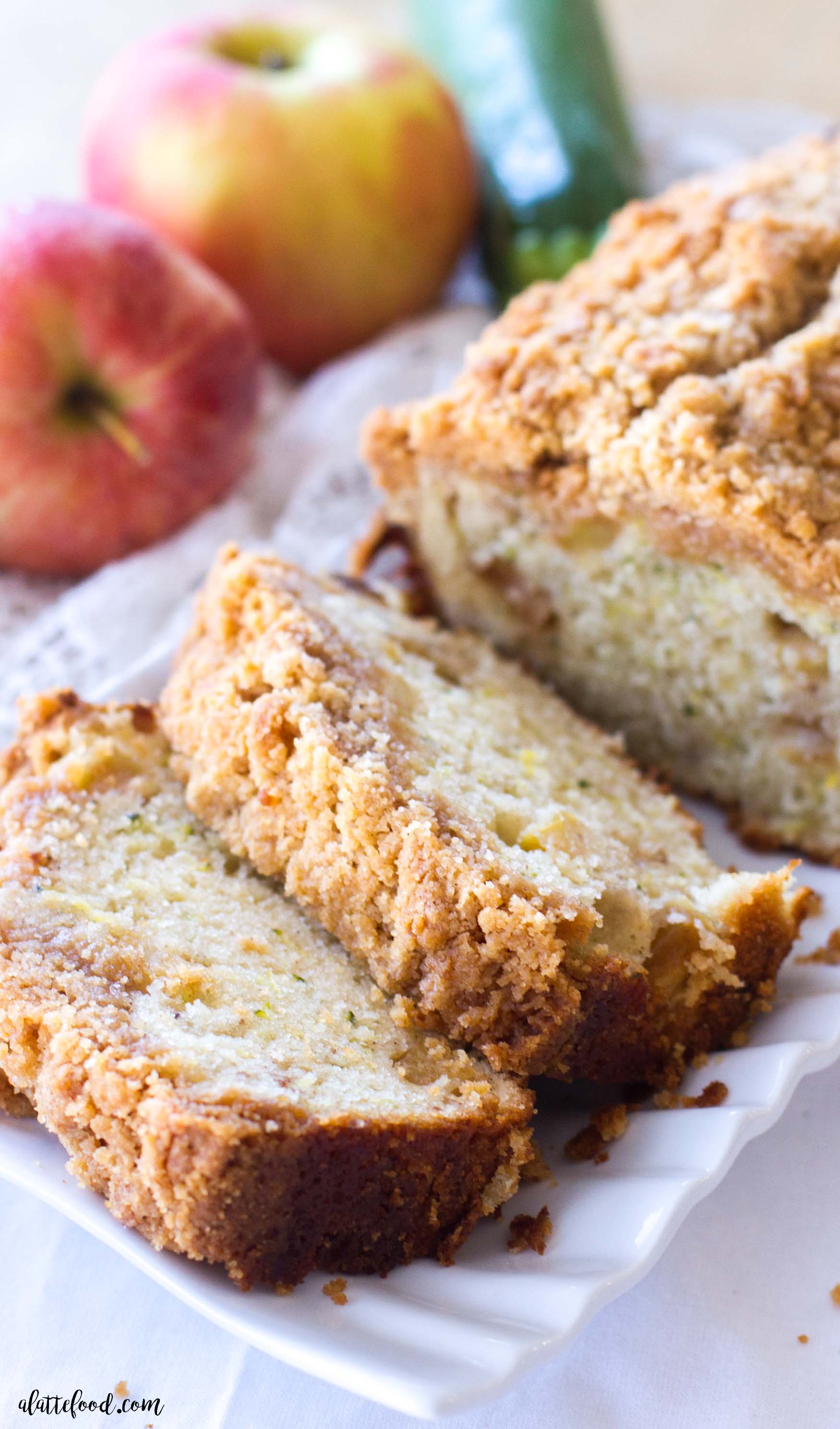 Zucchini Apple Crumb Bread - A Latte Food