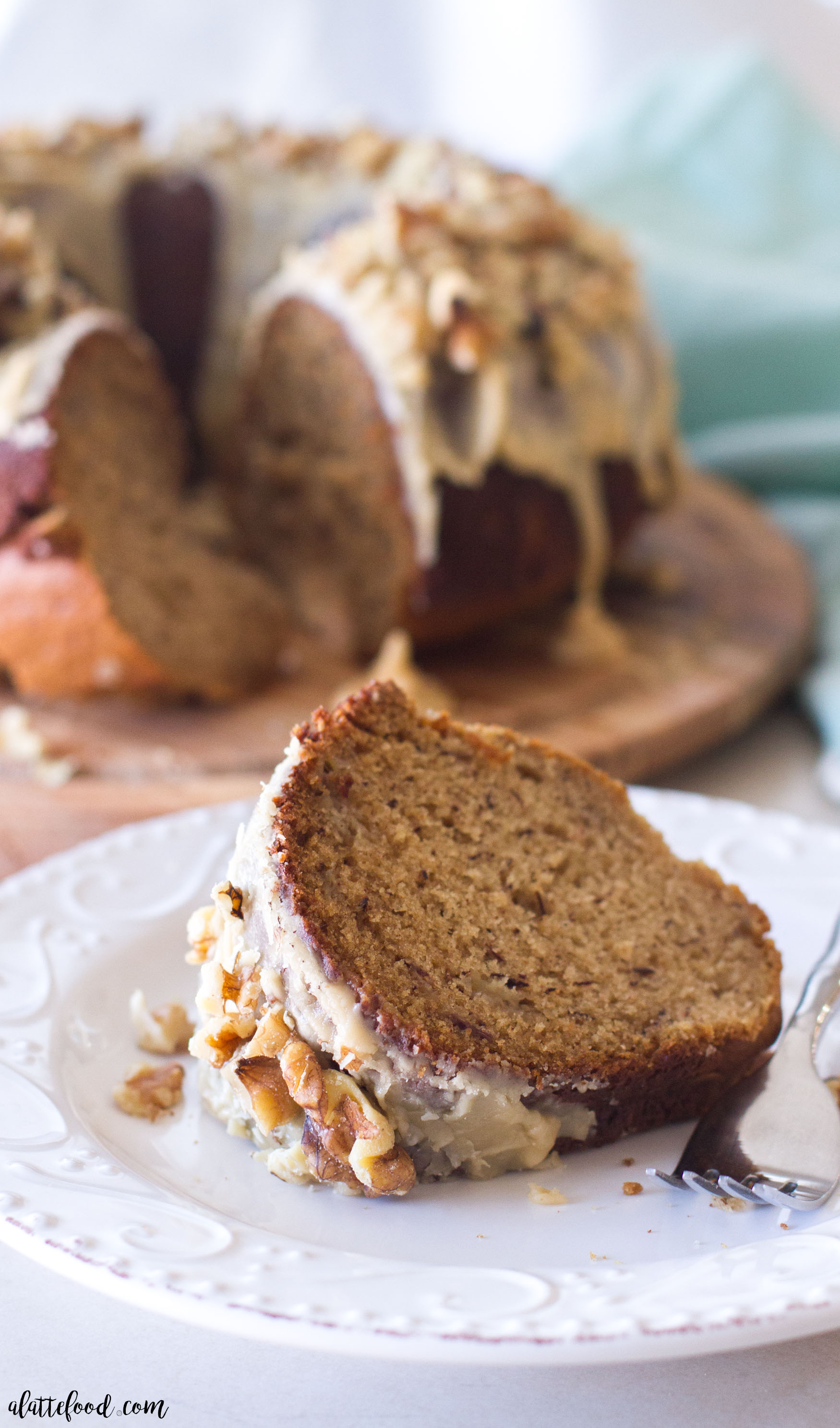 Caramel Glazed Banana Bundt Cake - A Latte Food