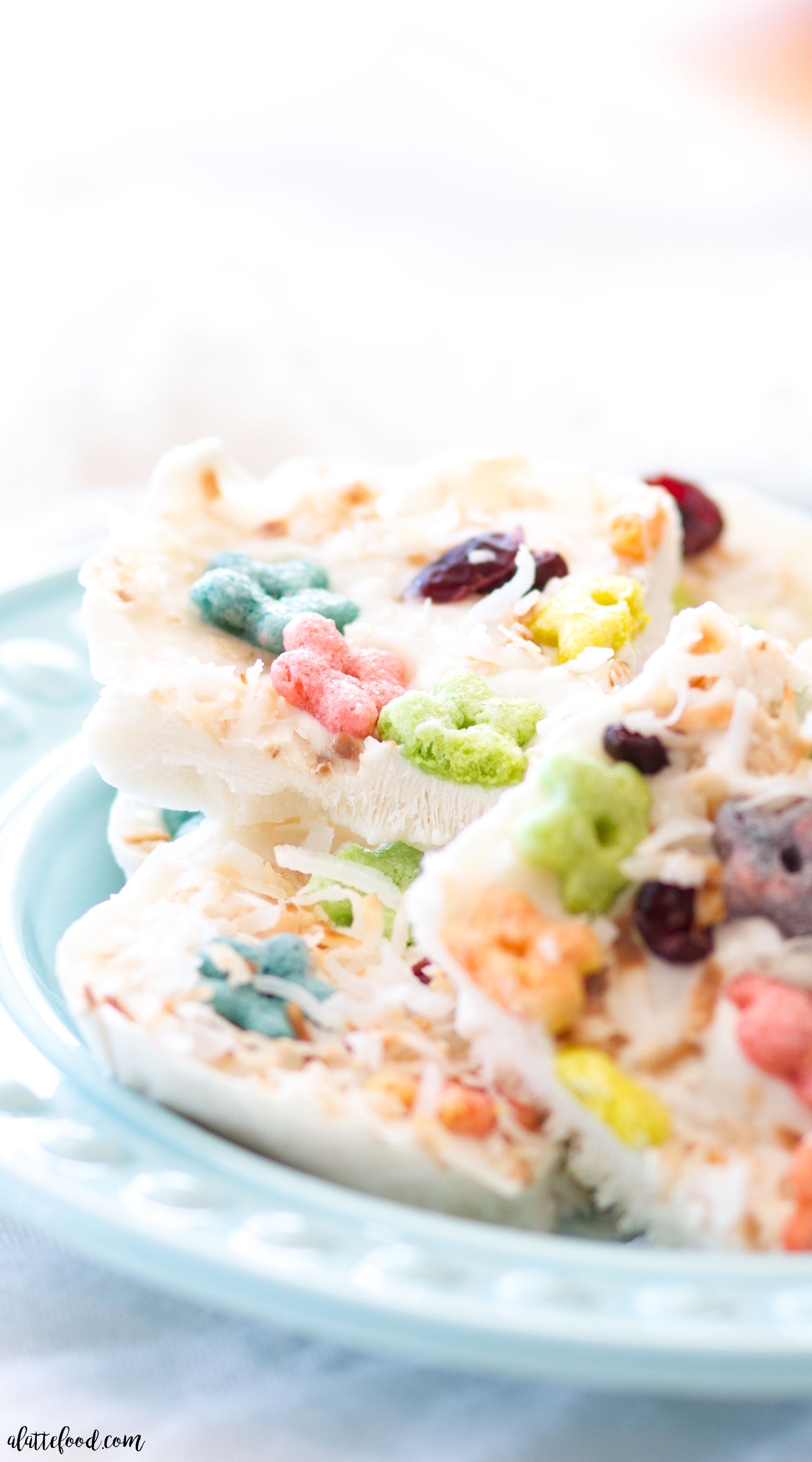 Frozen Greek Yogurt Cereal Bark - A Latte Food