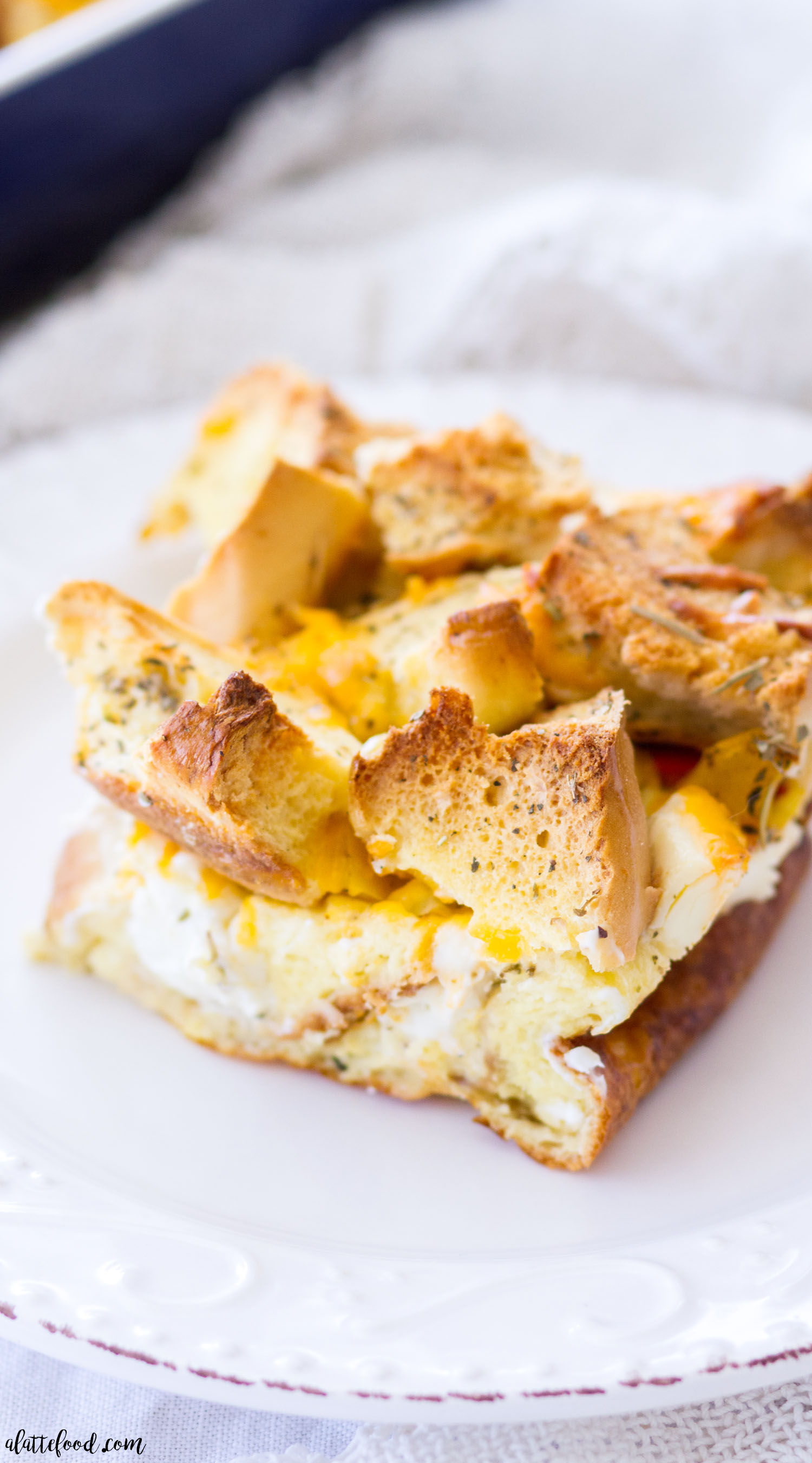 Savory Bagel And Cream Cheese French Toast Casserole