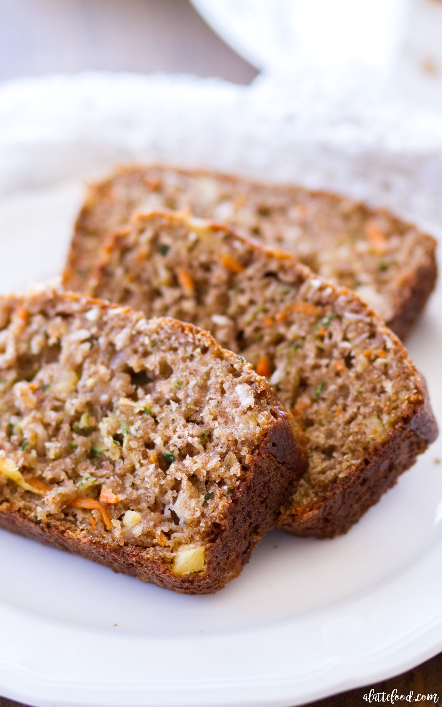 Pineapple Carrot Zucchini Bread + Video - A Latte Food