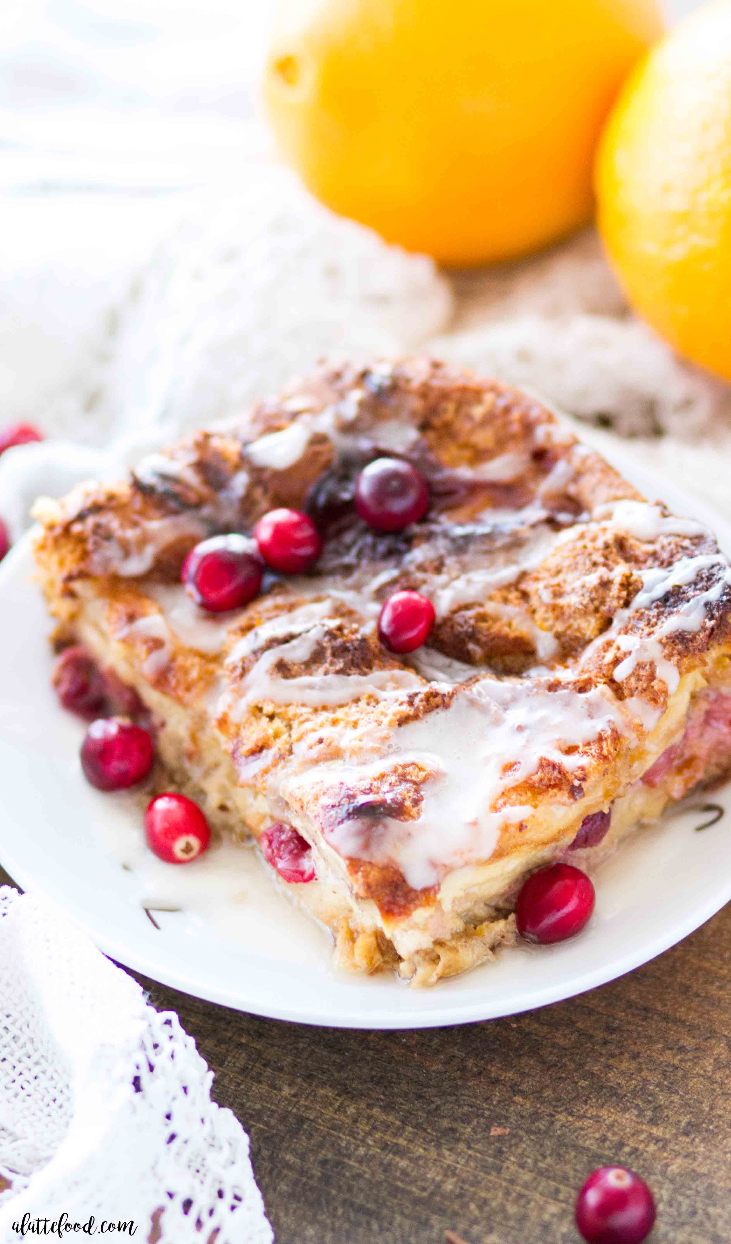 Cranberry Orange Bread Pudding - A Latte Food