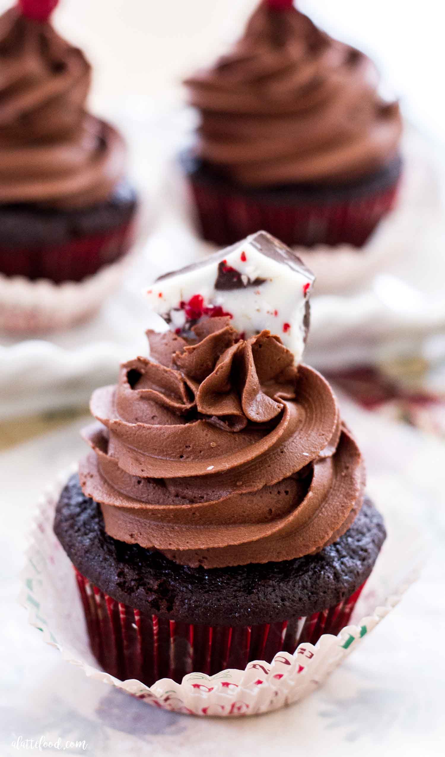 Peppermint Mocha Cupcakes - A Latte Food