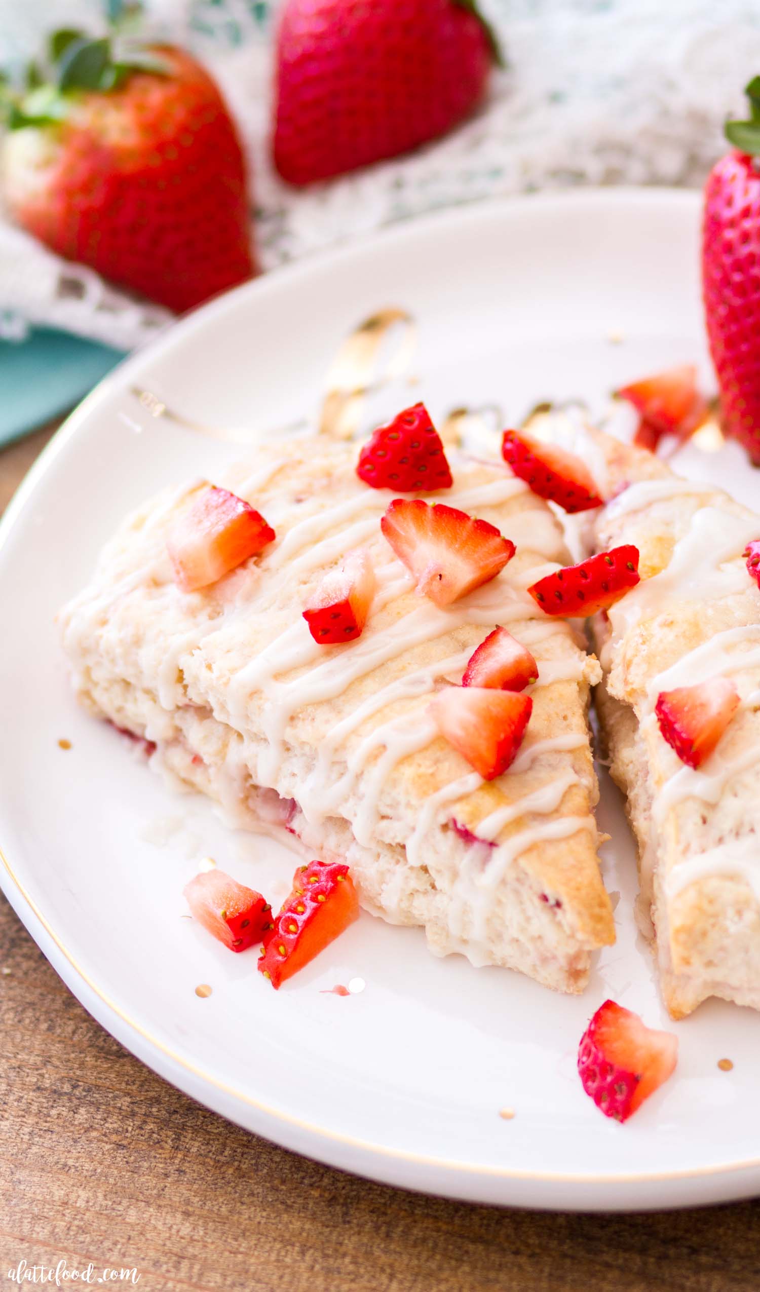 Strawberry Cream Cheese Scones - A Latte Food