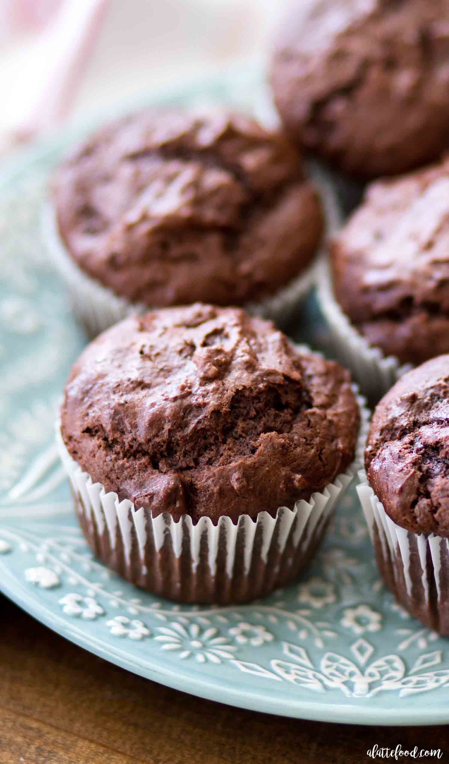 Double Chocolate Chunk Muffins - A Latte Food