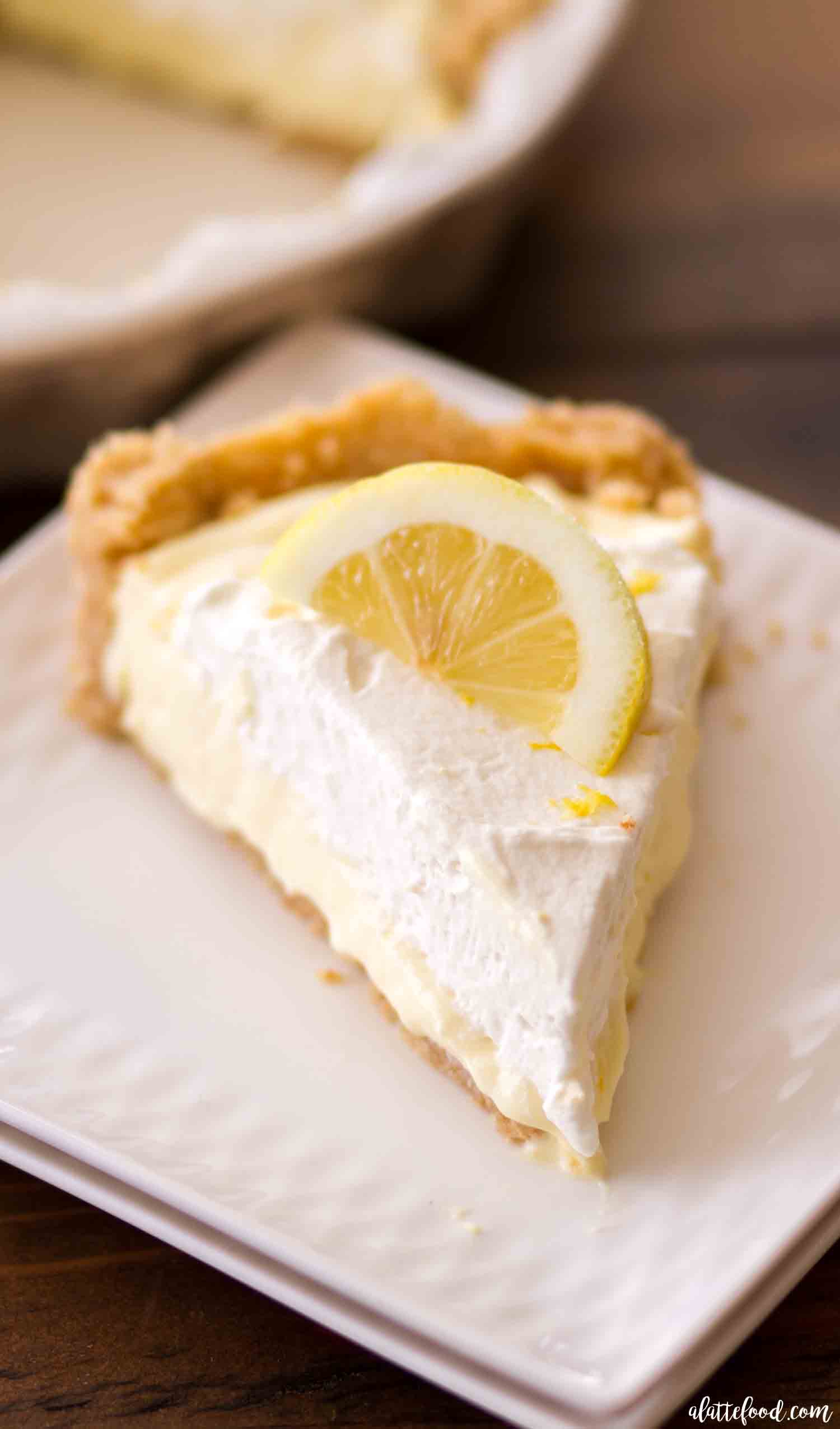 No Bake Lemon Cream Pie - A Latte Food